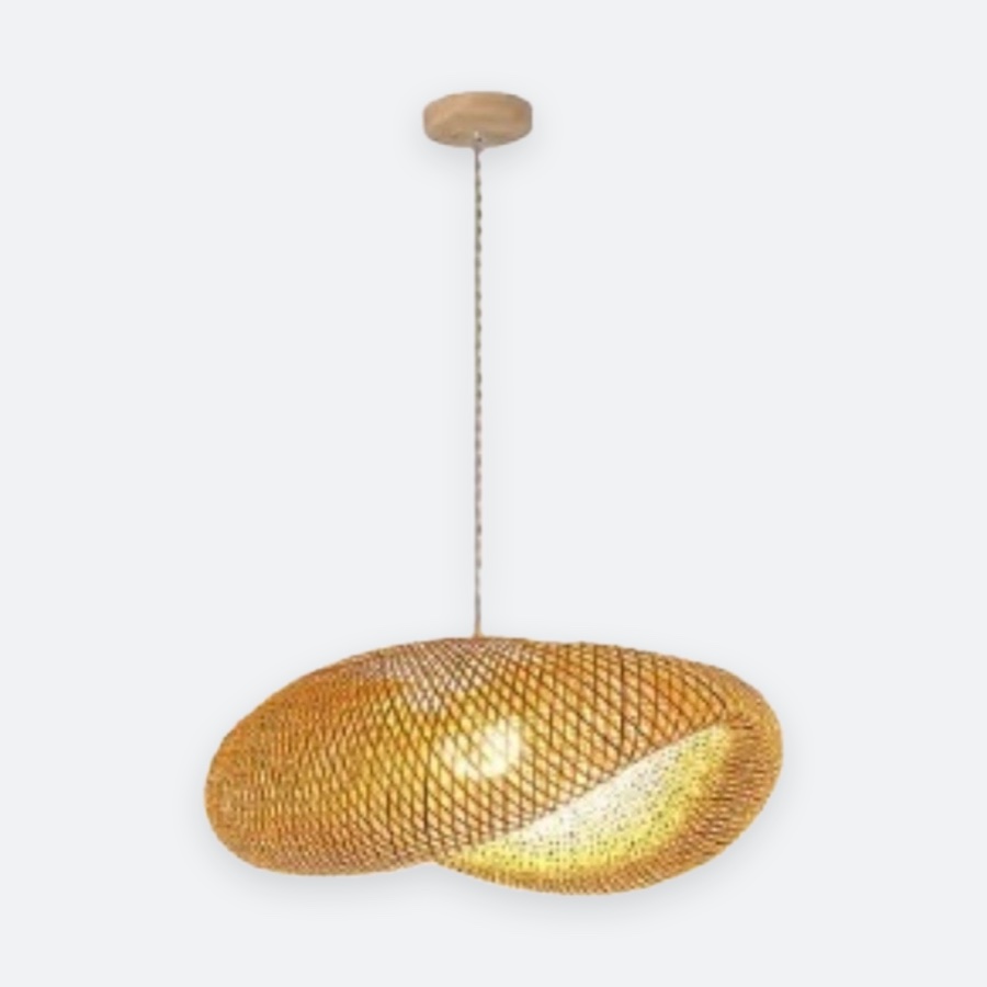 Pendente Borneu 60 cm em fibra de bambu